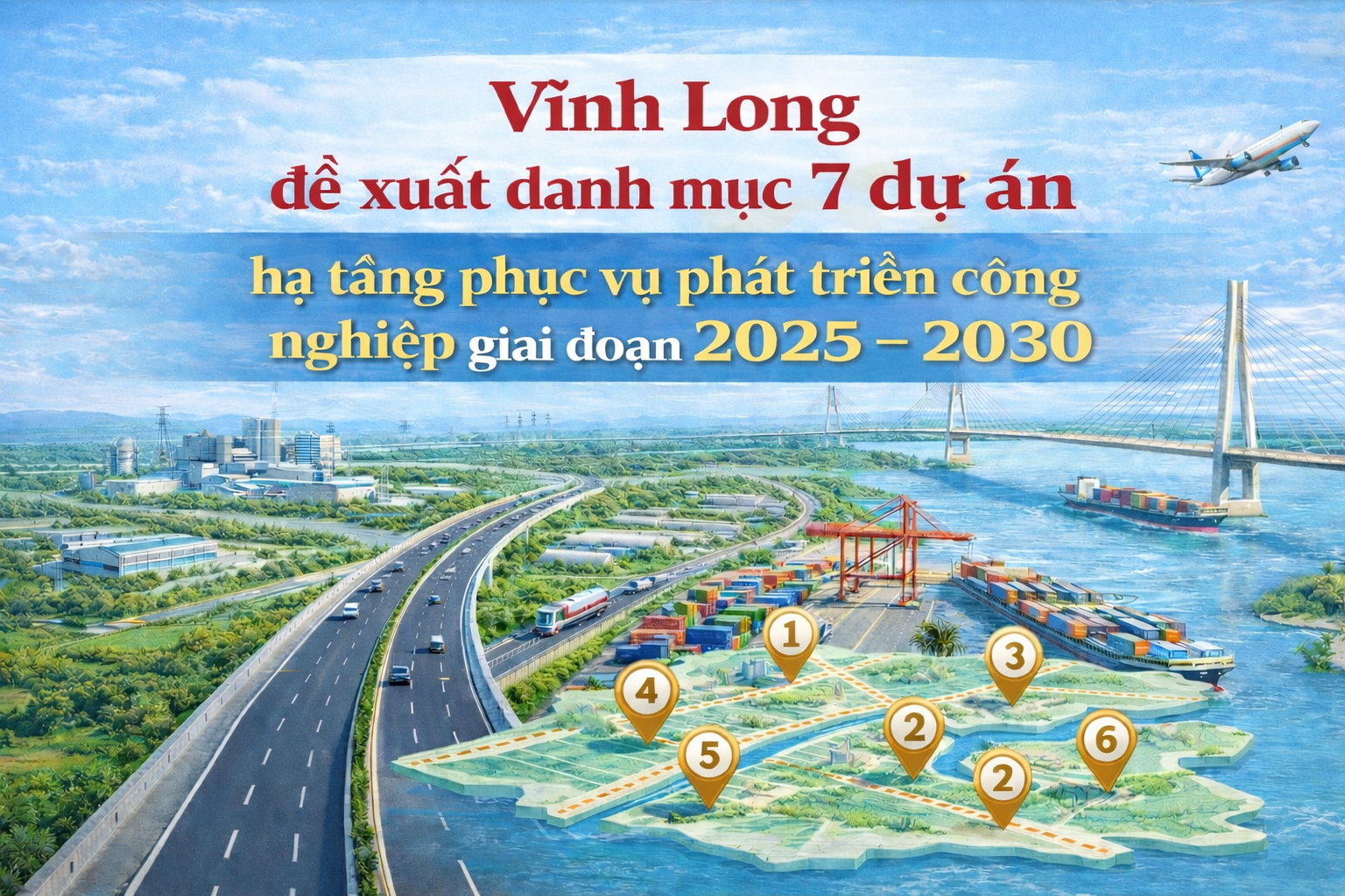 Vĩnh Long đề xuất danh mục 7 dự án hạ tầng phục vụ phát triển cụm công nghiệp giai đoạn 2025–2030