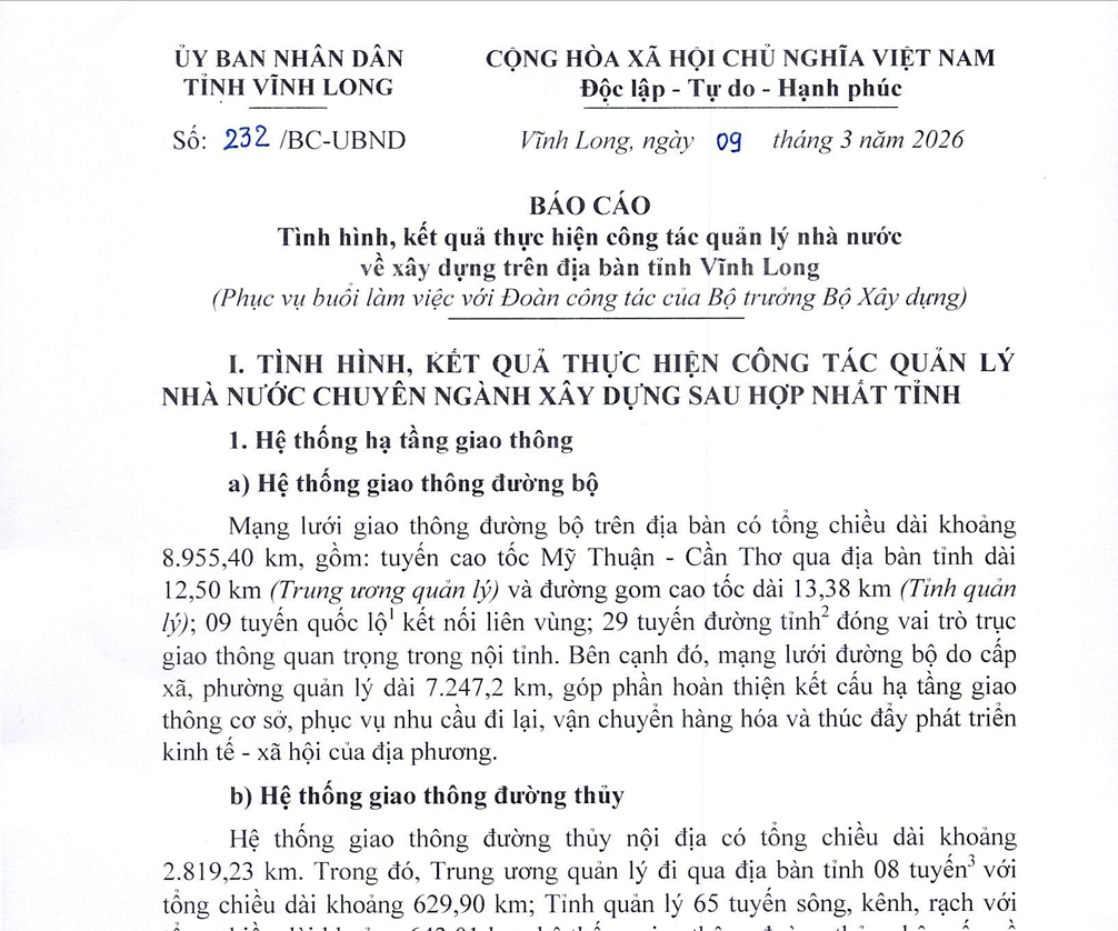 Vĩnh Long đề xuất 10 hạng mục đầu tư hạ tầng giao thông trọng điểm